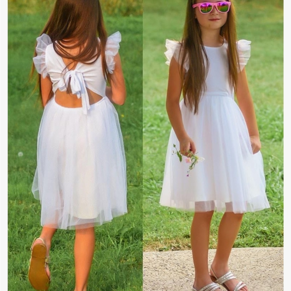 🩵NWT Amazon White Sleeveless Ruffled Dress - Picture 2 of 8